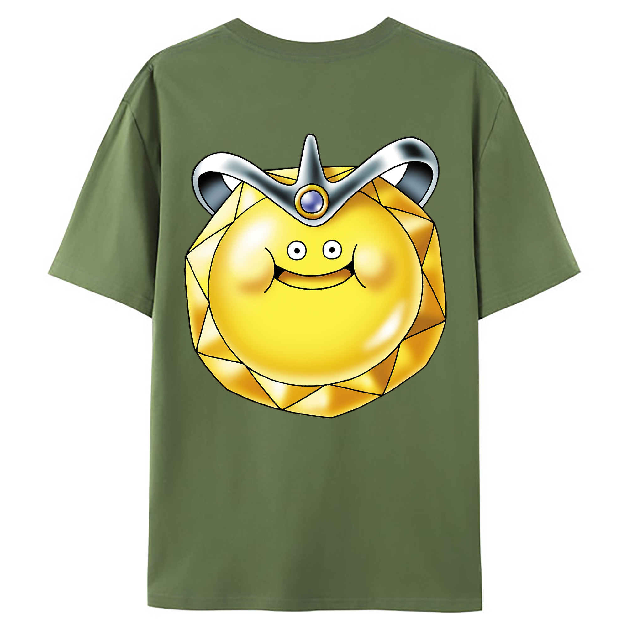 （画像用） ドラゴンクエスト Doragon Kuesuto Dragon Quest 綿100％ メンズ半袖Tシャツ（バックプリント） 通気性